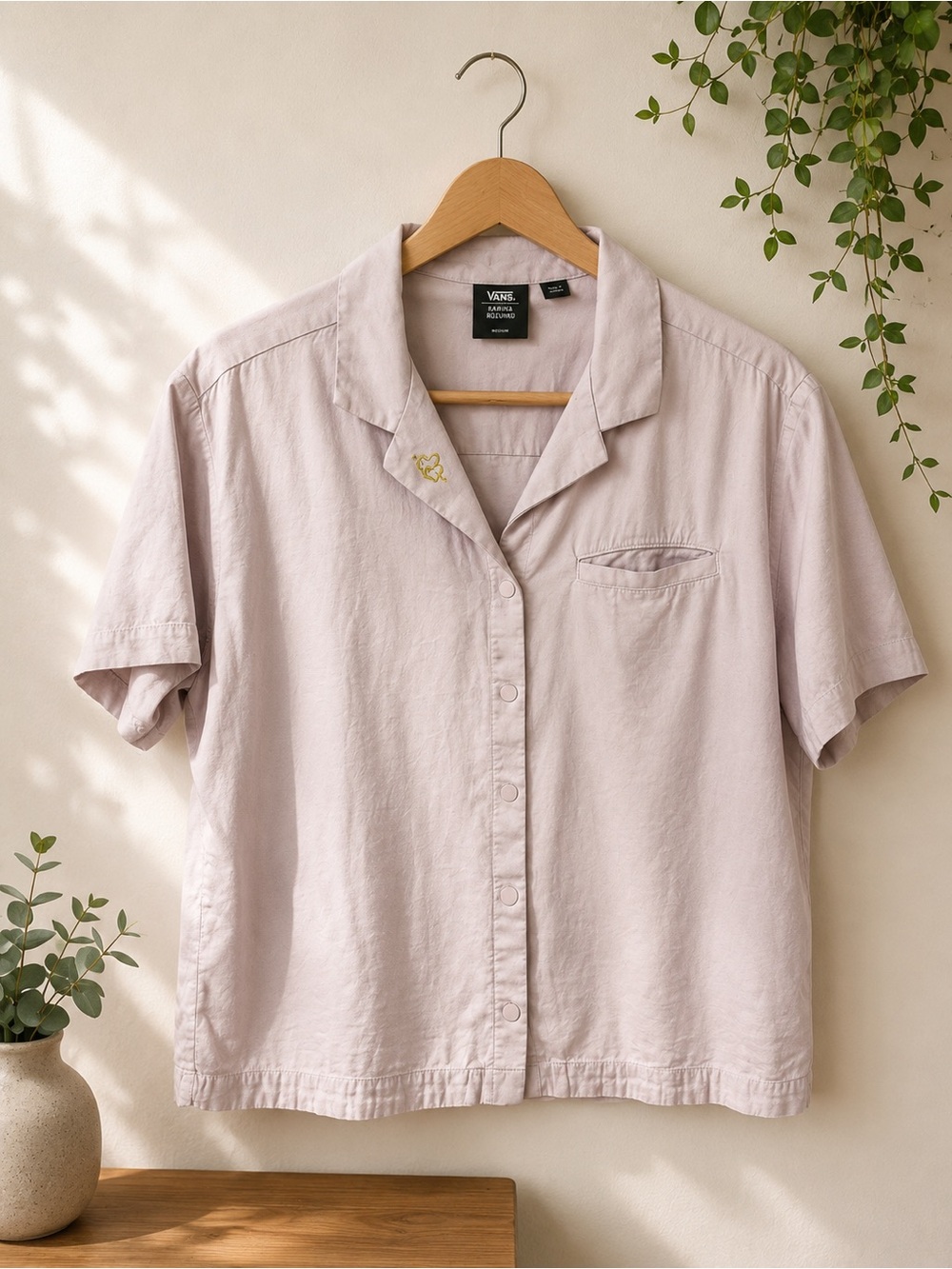 Vans x Karina Rozunko Dusty Pink Button Up